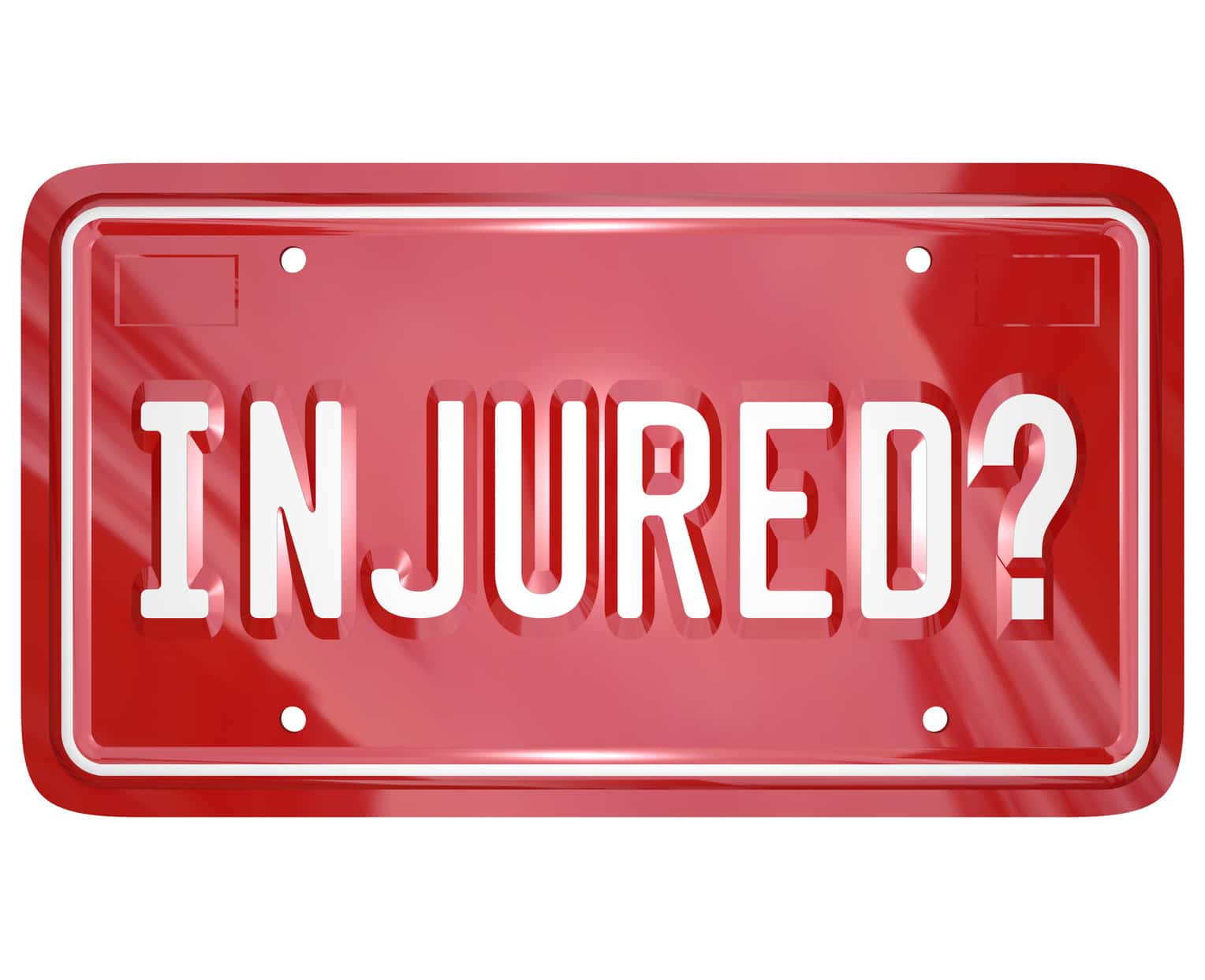 injured License Plate