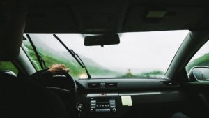 car crash in bad weather